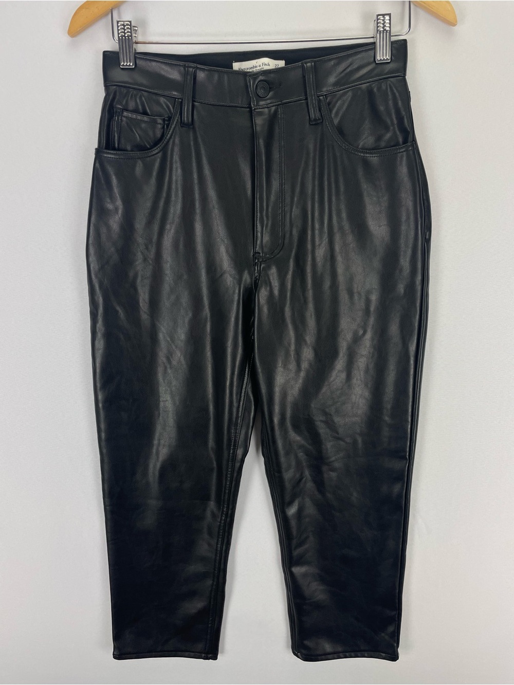 Abercrombie Fitch Vegan Leather Pants Women’s 27 | 4s Curve Love Slim Black